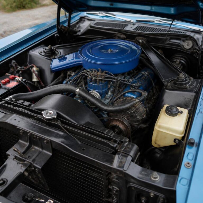 1972 Ford Mustang engine cooling system and radiator