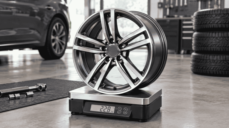 18-inch alloy wheel showing its size and lightweight design