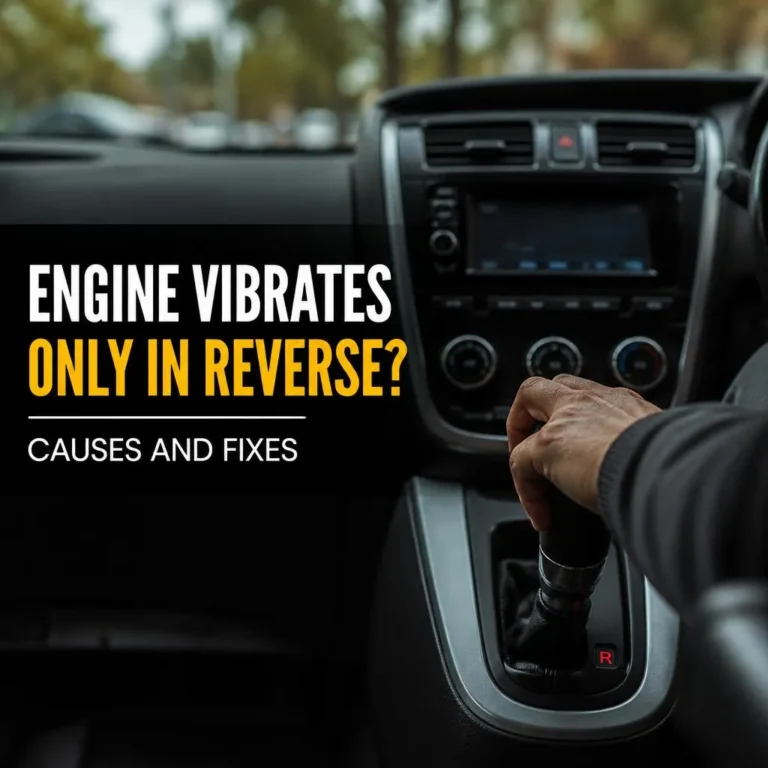 Car engine and engine mounts in a vehicle experiencing vibration while reversing